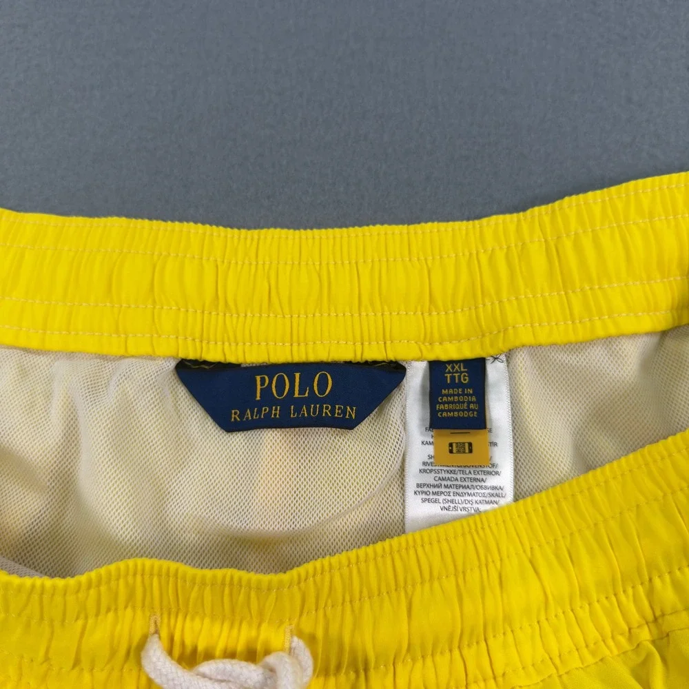 Polo Ralph Lauren Mens XXL Yellow Traveler Swim Trunks NWT